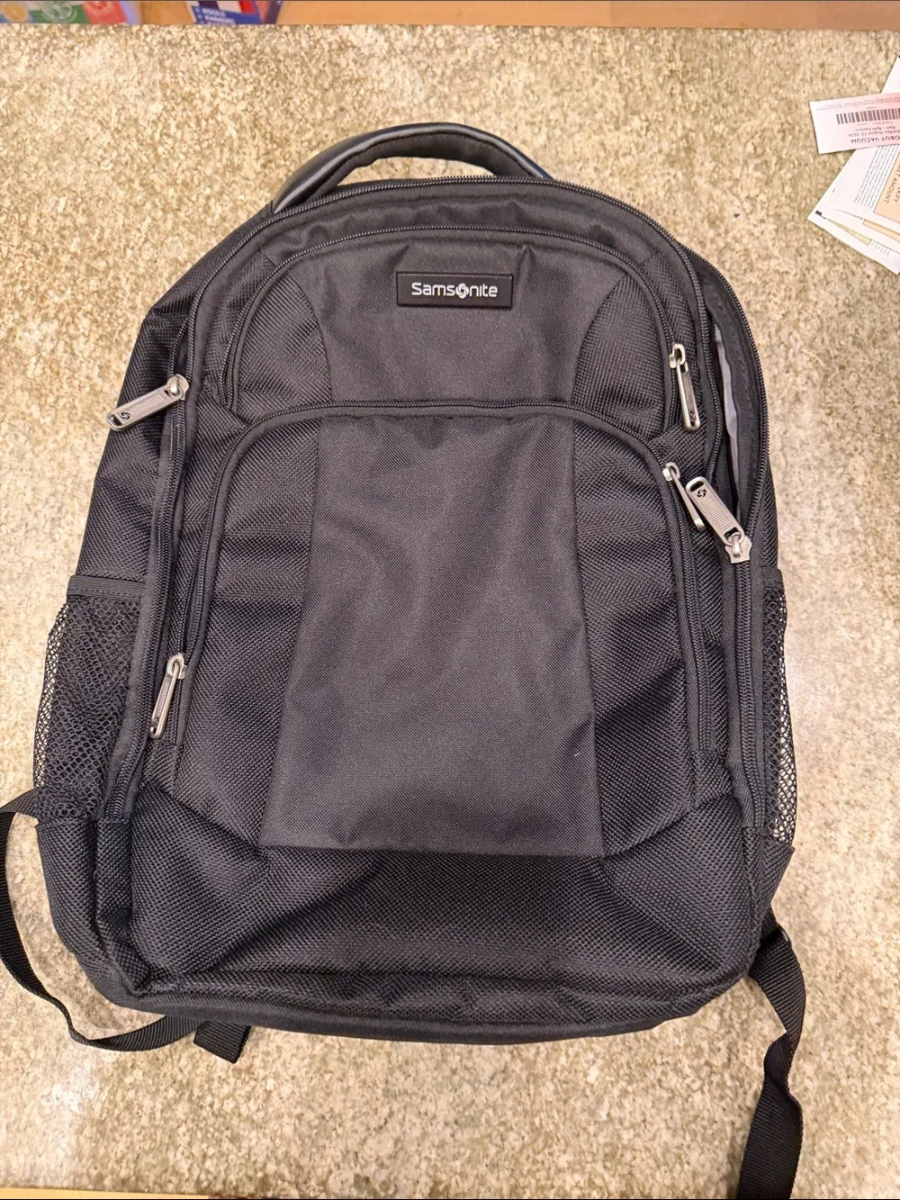 Samsonite Black Laptop Backpack with Multiple Zip Compartments
